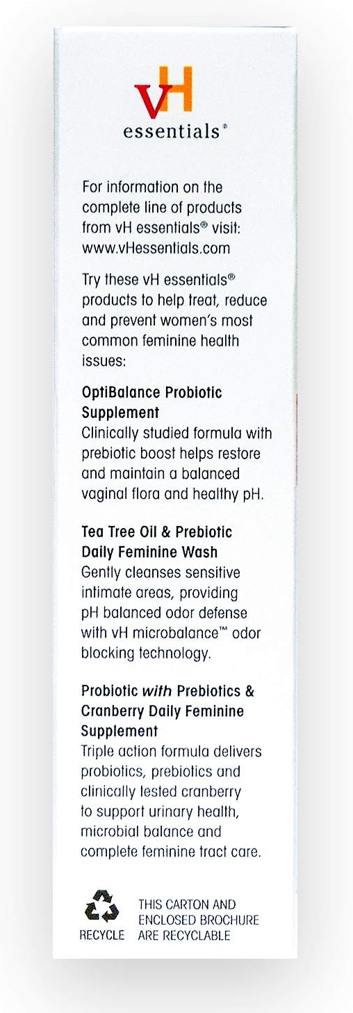 vH essentials Vitamin C Vaginal Tablet | Boric Acid Suppository Alternative | Supports Healthy pH and Eliminates Vaginal Odor Naturally, Vaginal Suppositories for Vaginal Health 6 Count, 1 Applicator