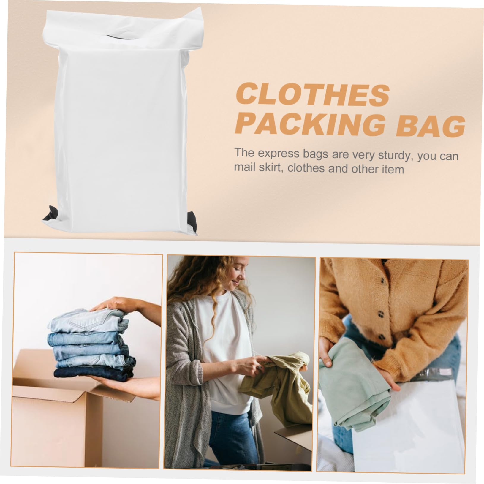 Tofficu 100pezzi Buste per Spedizione in Buste Postali per Abbigliamento per Imballaggio Resistente Chiusura Adesiva Sicura per Spedizioni Portatili