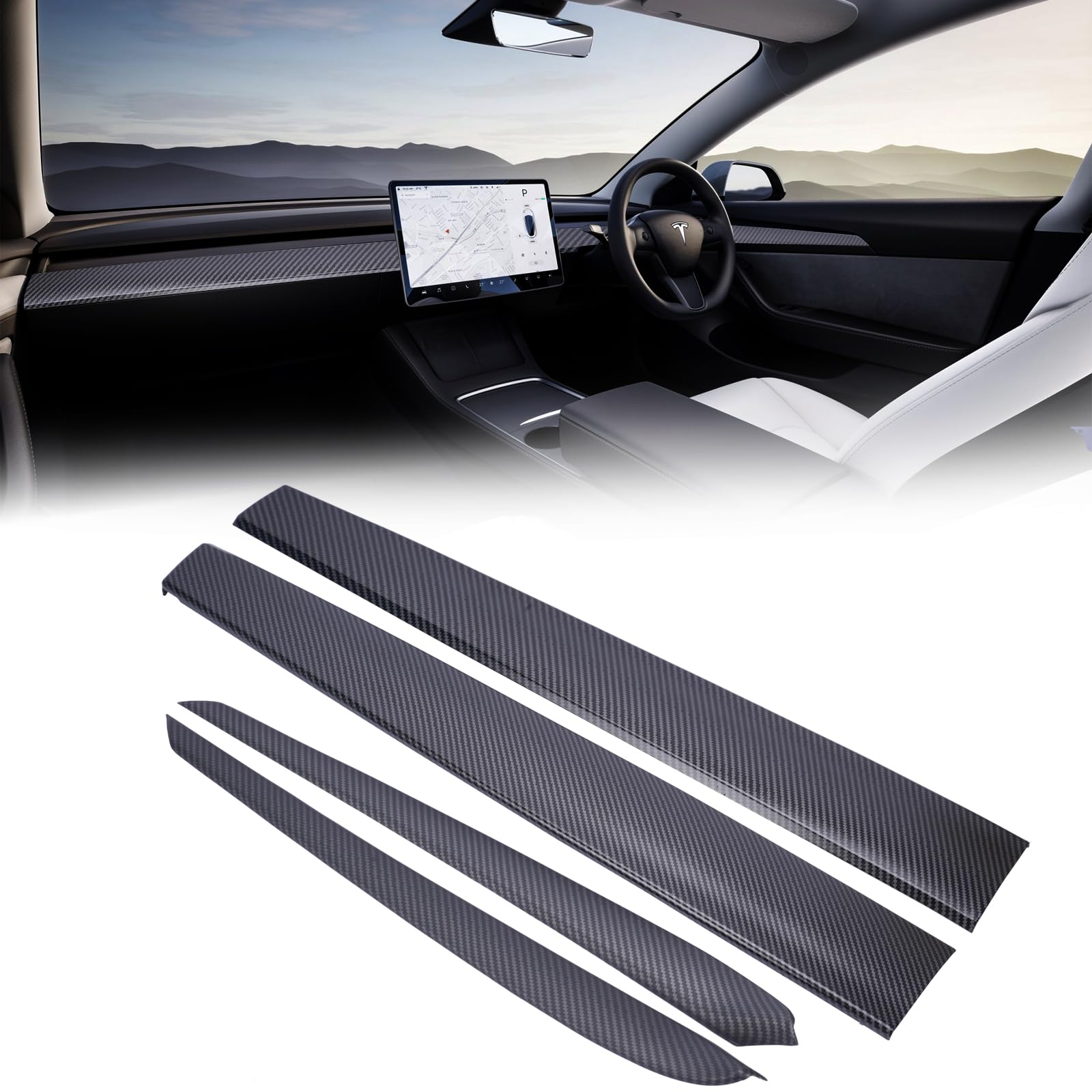 Variety Door Panel Trim for Tesla Model 3 2021-2023.10 & Model Y 2020-2024