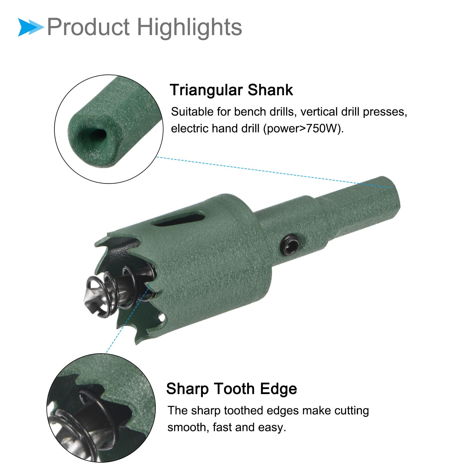 CoCud Bi-Metal Hole Saw, 25mm 1 Inch Dia Hole Saw, High Speed Steel Cutter - (Applications: for Wood Brass Zinc), 1-Pieces - Image 4
