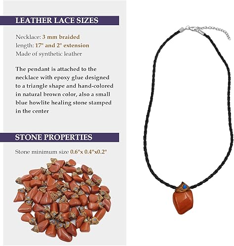 Miniatura 2 de Pendant Chakra Necklace with Genuine Healing Crystal Stone, Crystals Jewelry for Women and Men, Girls, Boys, Handmade with Love, Spiritual Gifts for