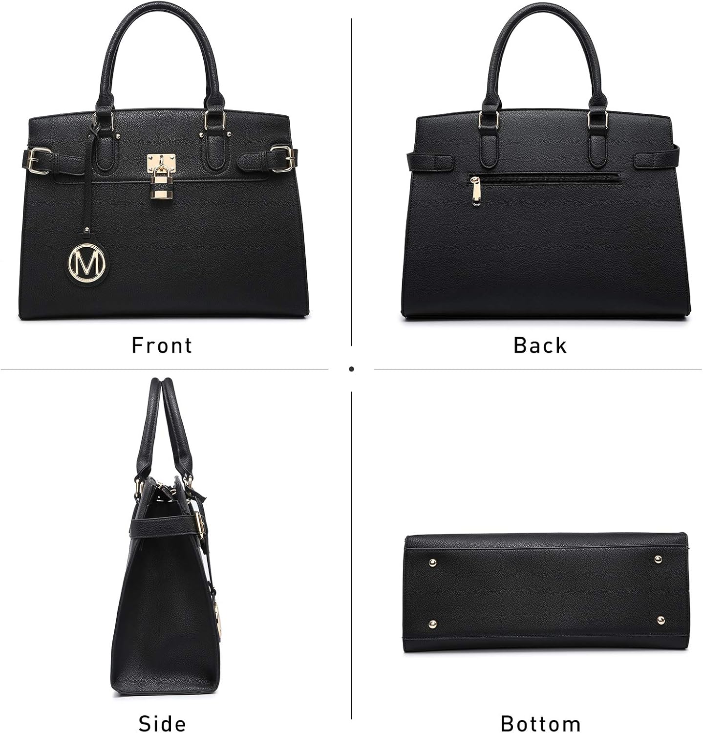 Women Handbags and Purses Fashion Satchel Work Tote Bags Top Handle Shoulder Purses with Matching Wristlet - Image 6