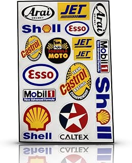汎用 shell esso Mobil CALTEX レーシング ステッカー 防水/耐水 sticker 用