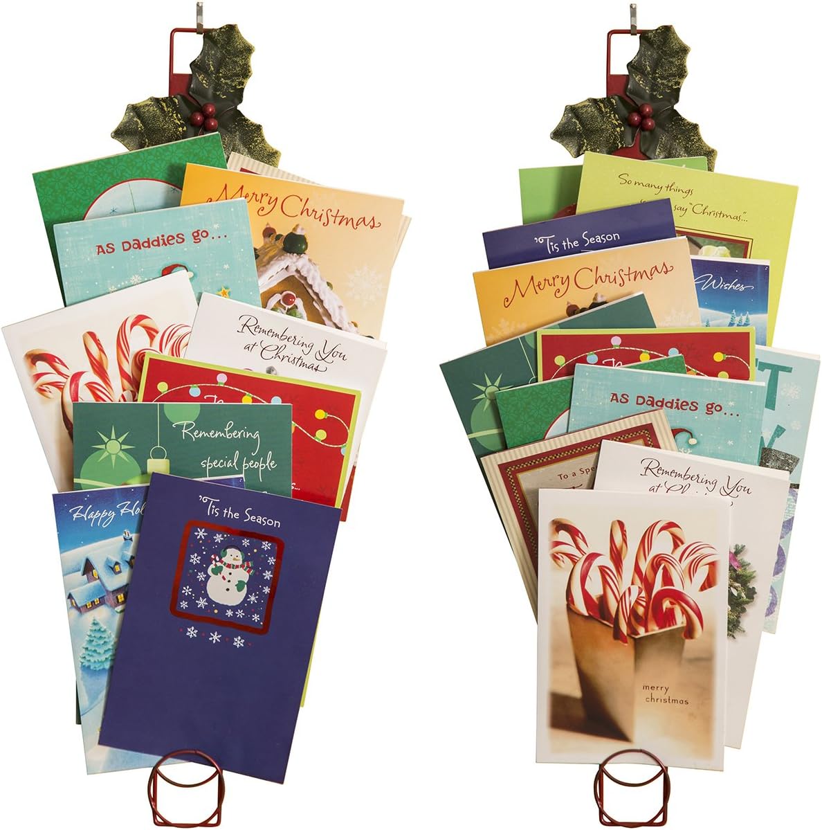 Christmas Card Holder Set of 2 Greeting Card Display