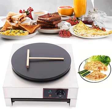Electric Pancake Machine,3000w Electric Chapati Tortilla,Household Pancake Maker,Pancake Making Machines,400mm Diameter 20mm Thick Disc,for Chapati,Corncakes,Flour Tortilla,220v