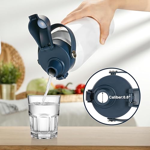 Miniatura 4 de EIPOSAU Tapa de boquilla para botella YETI Rambler, sin BPA, tapa ideal para beber YETI, se adapta a botellas de 18, 26, 36, 64 onzas, tapas de