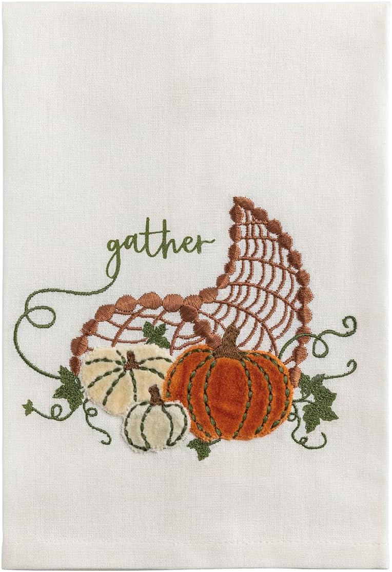 Mud Pie 感謝祭 宝庫 ギャザー ベルベットタオル