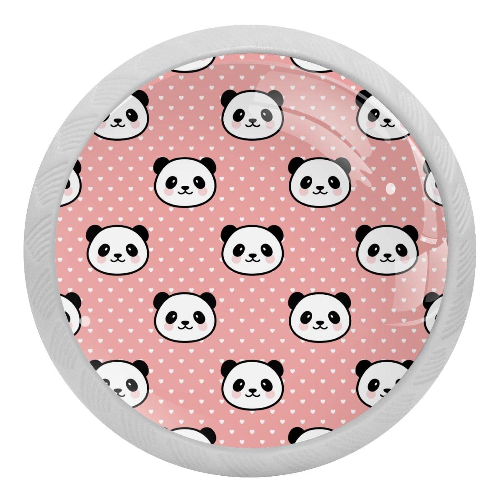 Bouton de meuble panda rose fluorescent pour illuminer la chambre d'enfant
