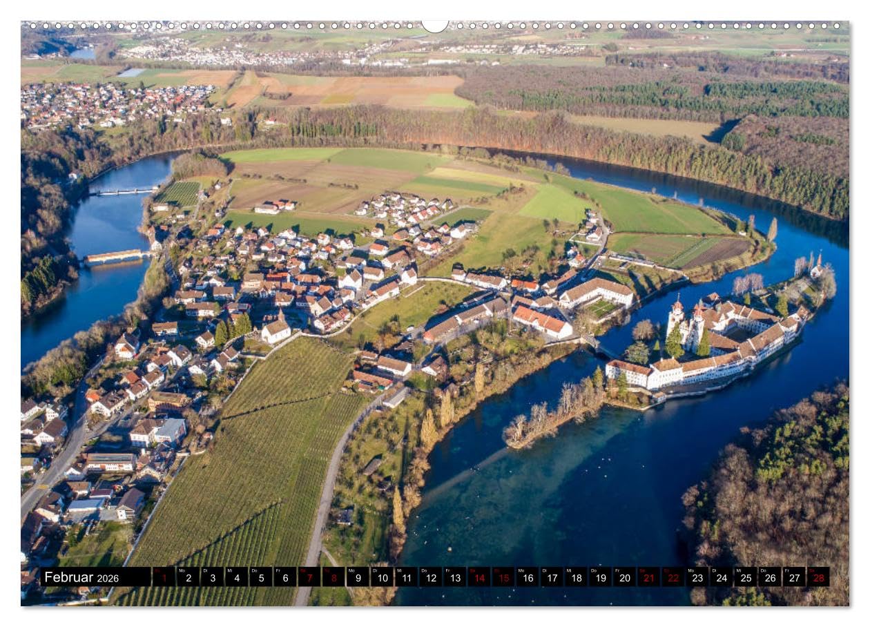 Schweizer Luftbilder (Wandkalender 2026 DIN A2 quer), CALVENDO Monatskalender: Bezaubernde Fotos aus Flugzeug & Drohne (CALVENDO Natur)