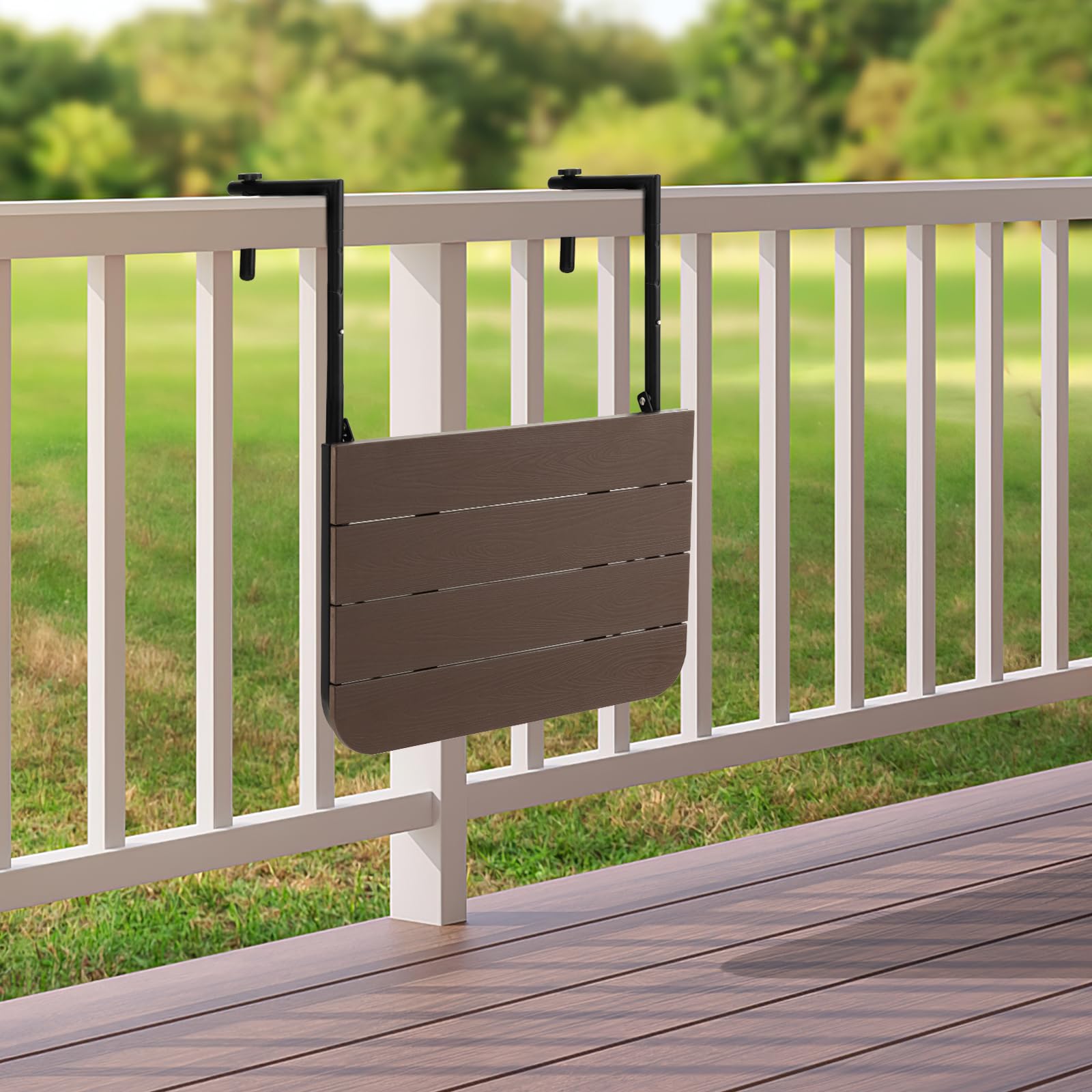 Balkontafel Hangend - Inklapbaar Balkonbar - Hangtafel Voor Aan Het Balkon Hang Tafel Balkon Vouwtafel Wandtafel Balkontafels Opklapbaar Bijzettafel Buiten Tafeltje Klaptafel 65 X 68 X 55 5 Cm
