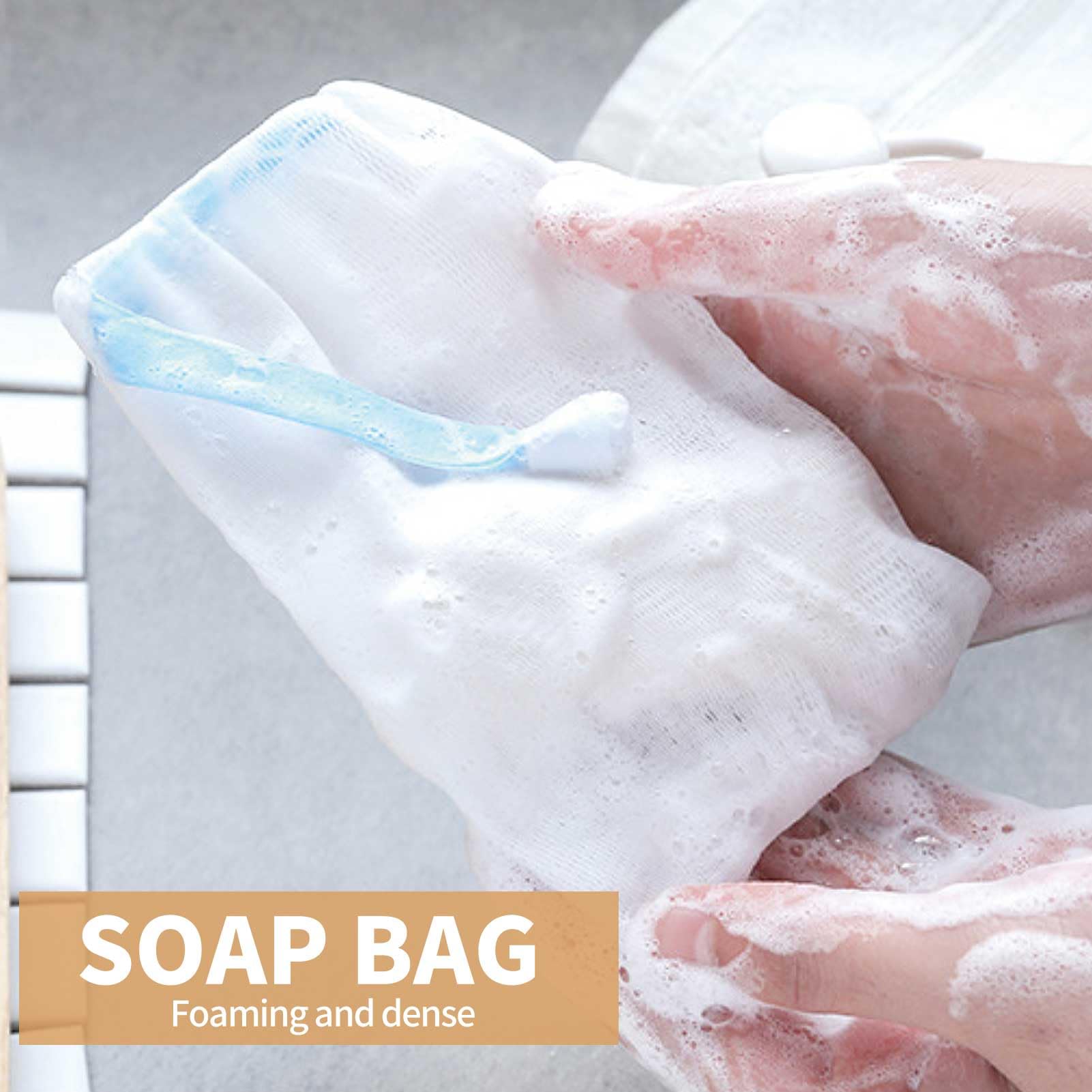 20 bolsas de jabón, bolsas de jabón, bolsas de jabón, redes de espuma de nailon, redes de limpieza facial, bolsas de jabón para jabón sólido, bolsa de malla de jabón, red de espuma, bolsa para baño y
