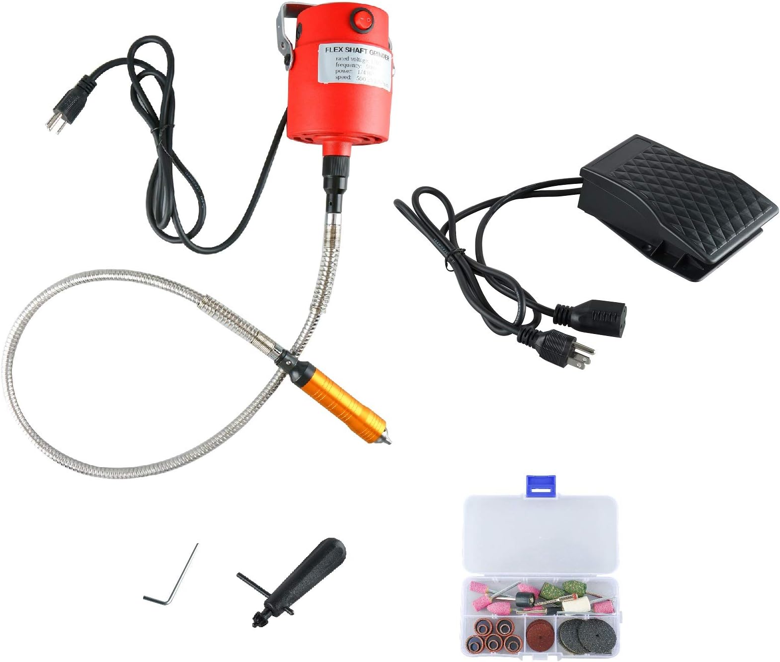 1/4"HP Electric Flex Shaft Hanging Grinder,23000 RPM Rotary Tool, 560W