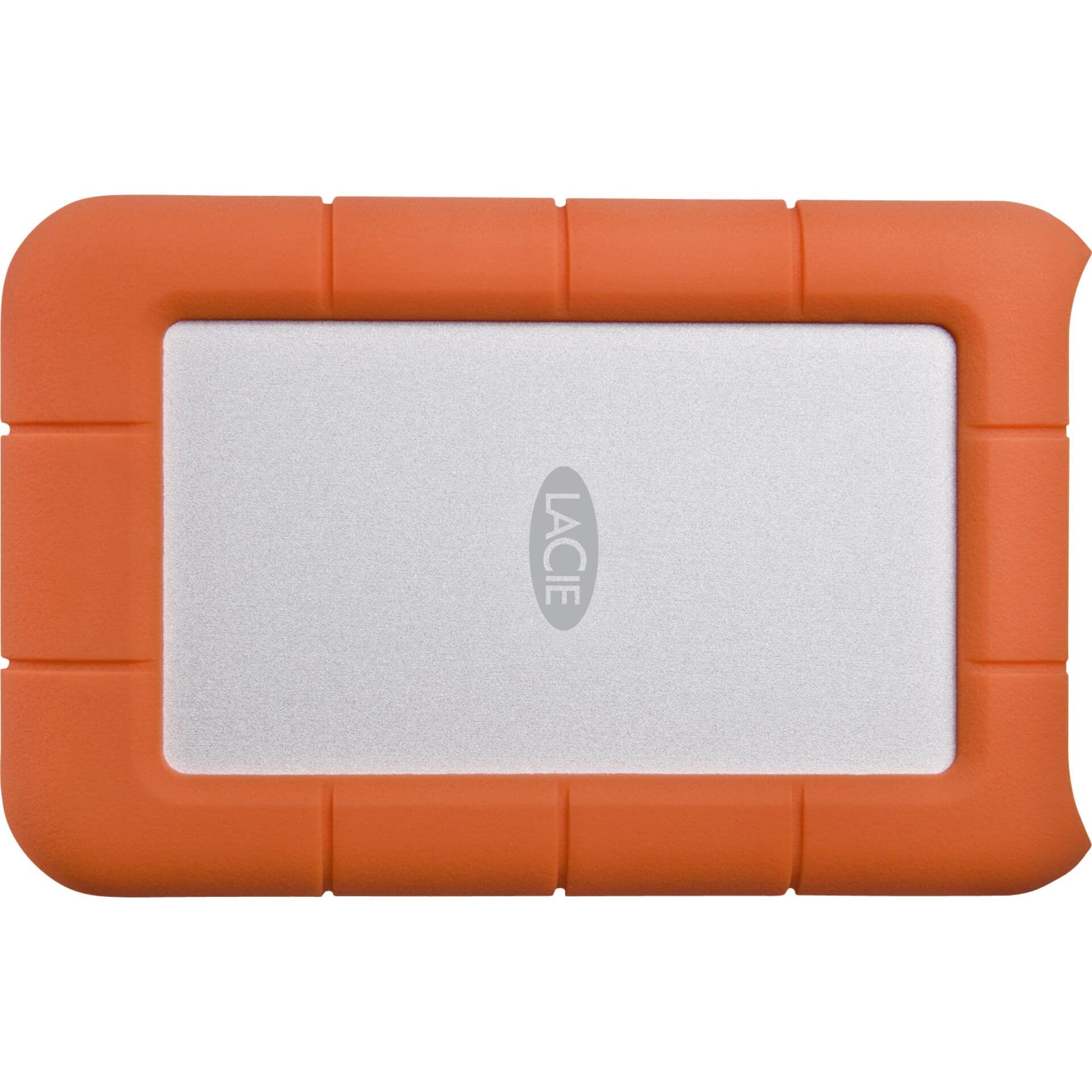 LaCie Rugged Mini 4To Disque dur externe 6,35 cm (2.5") USB-A (USB 3.2 Gen 1) Argent, Orange 9000