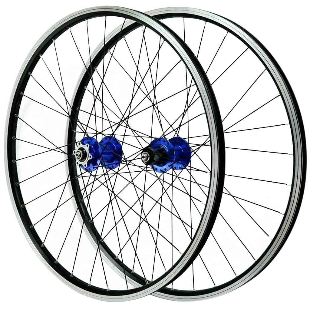 TUJISEK 26 27,5 29 Pollici Mountain Bike Ruote Freno A Disco/V Rilascio Rapido MTB Davanti & Posteriore Ruota 7 8 9 10 11 12 velocità Cassetta Ruota Libera 32 Fori(Blue Hub,27.5in)