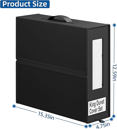 Miniatura 8 de Contenedores de almacenamiento para organizar sábanas, 4 cubos plegables para sábanas, bolsa de organización de armario de lino, caja de