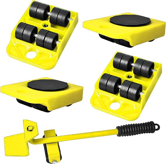 Set 8 Ruote Per Mobili - Girevoli 360° Con Impugnatura Antiscivolo - Per Spostare Mobili Pesanti - Foto 6