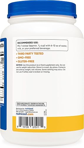 Vista 39 de Nutricost Concentrado de proteína de suero (mantequilla de maní y chocolate) 5 libras, sin gluten y sin OMG