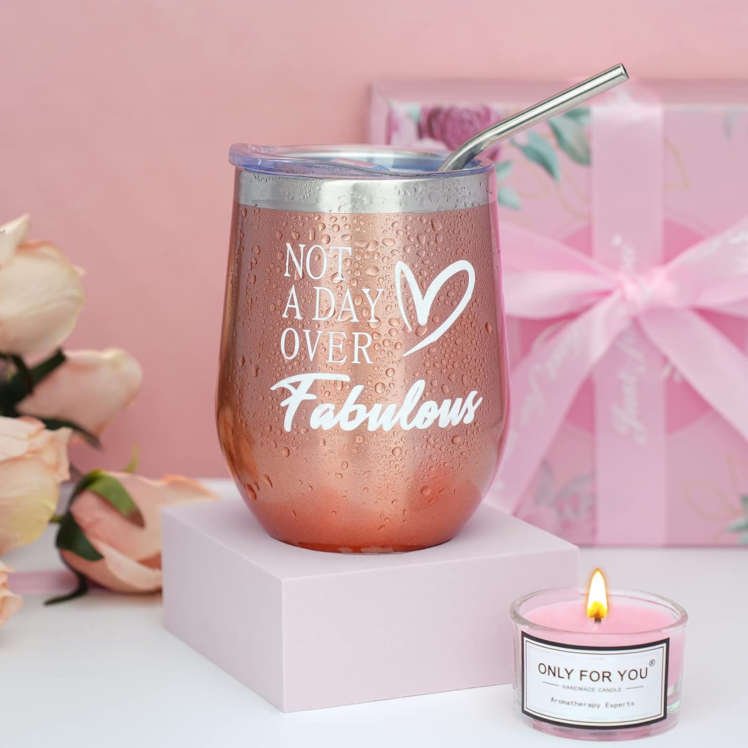 MUJUZE Weinbecher Geschenkeset für Frauen - Perfektes Geschenk für besondere Anlässe Photo 2