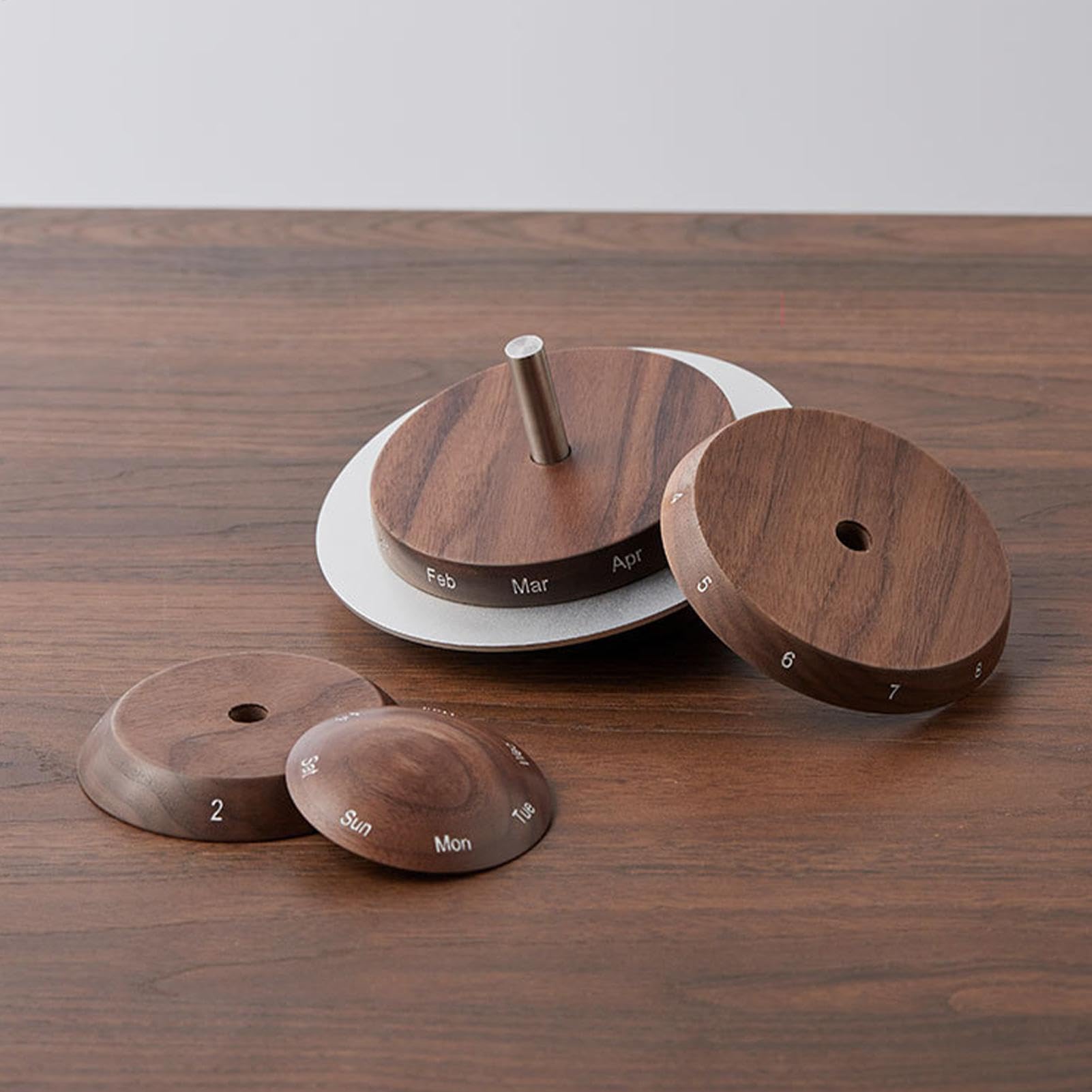 Wooden Calendar, kalendarz stacjonarny 2025, kalendarz biurkowy, rustykalne kalendarze wieczne, drewniane ozdoby, kalendarz biurkowy, dekoracja biurko | rustykalne kalendarze wieczne, drewniane ozdoby, kalendarz biurkowy, dekoracja biurko