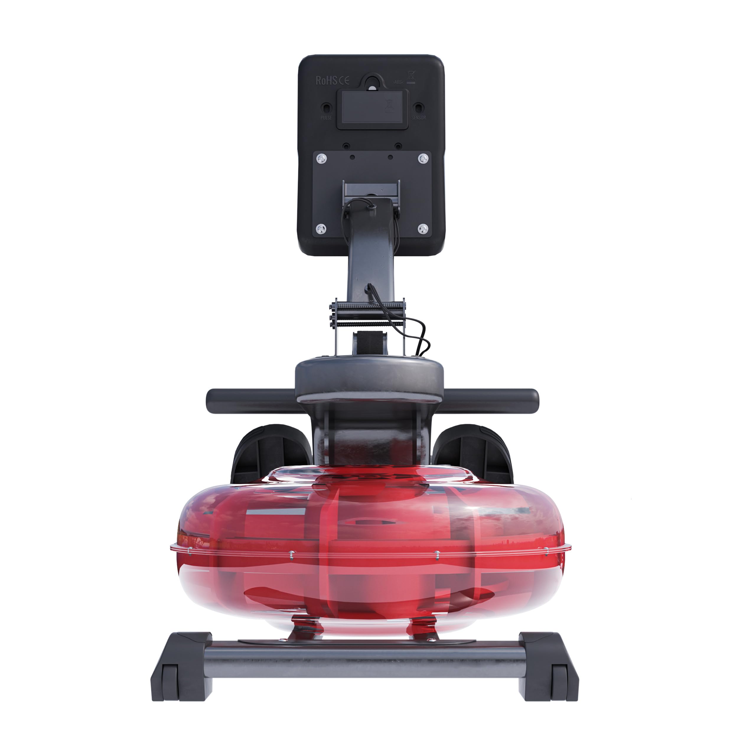 GORILLA SPORTS® Vogatore - ad Acqua, Pieghevole, Resistenza Idraulico, Regolabile, con Monitor LCD, Super Silenzioso, Guida di Scorrimento in Acciaio - Rematore, Cardio, Allenamento, Palestra Casa