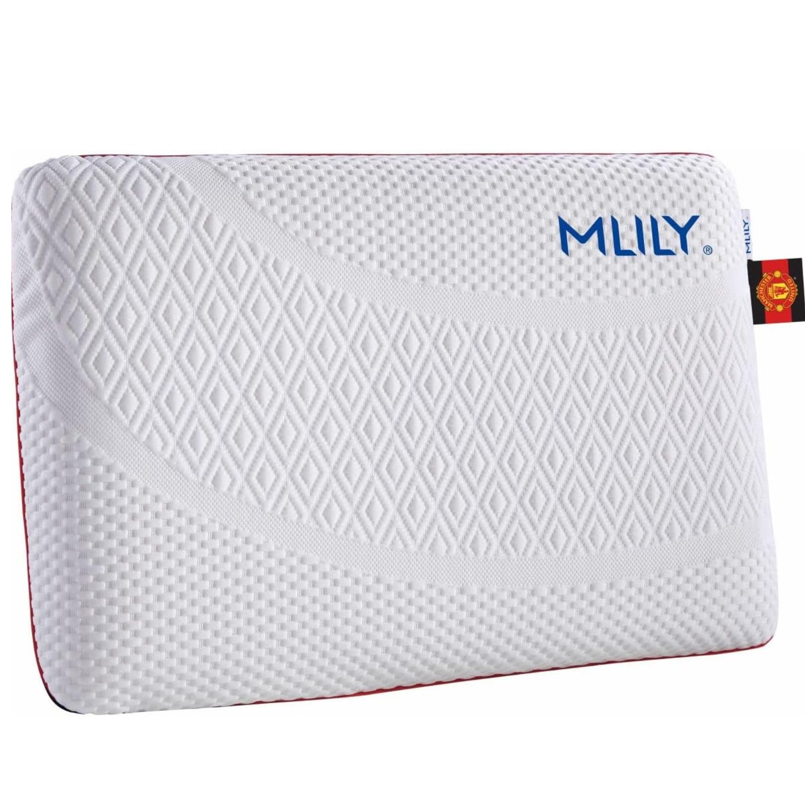 MLILY Cuscino in memory foam, cuscino cervicale, cuscino ortopedico in memory foam, 60 x 40 x 12 cm, con rivestimento lavabile