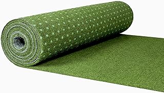 Kunstrasen 300x400 cm Grün, Rasenteppich mit Noppen, Outdoor Teppich wetterfest und pflegeleicht für Balkon, Terrasse und Garten