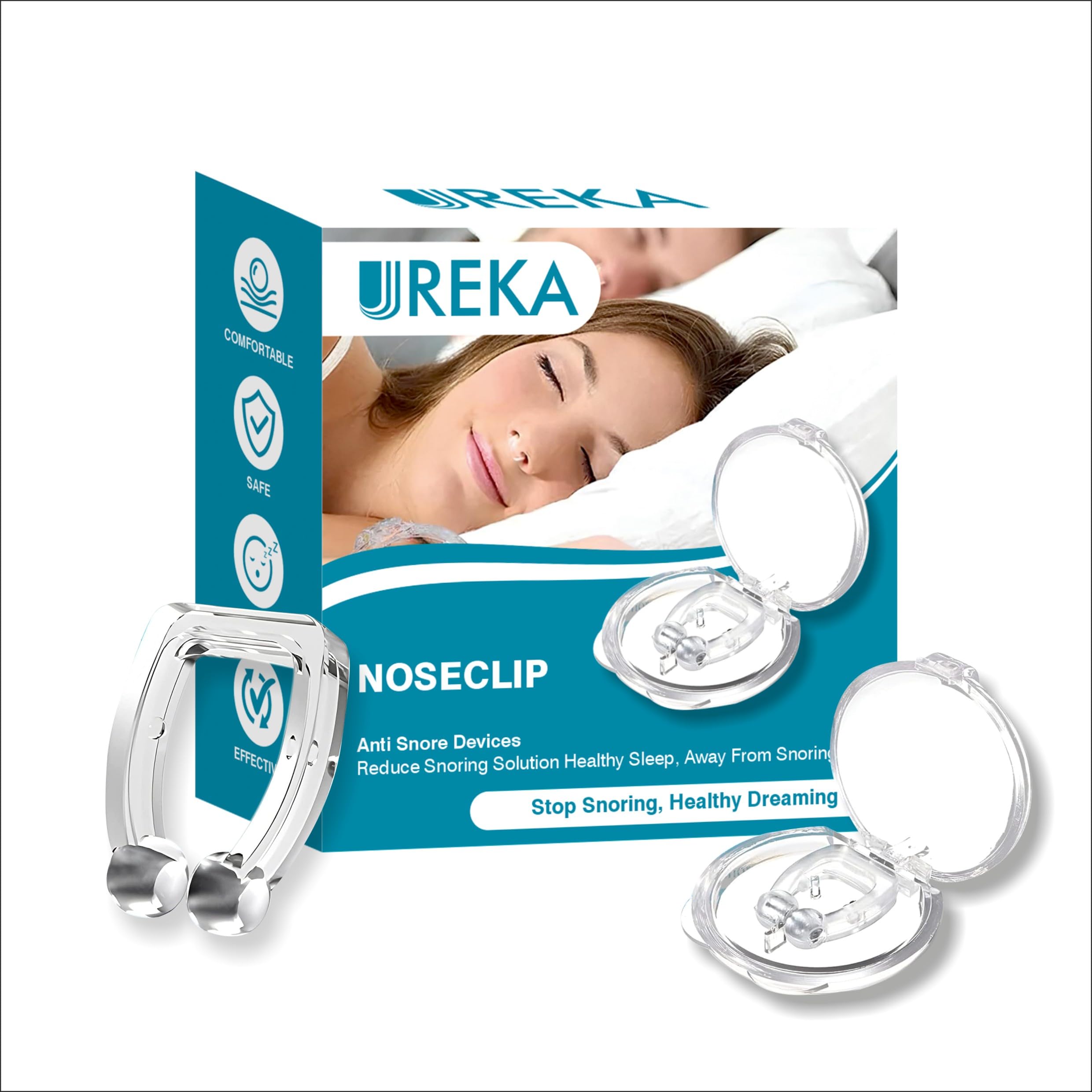 Ureka Anti Snoring Devices for Men and Women Soft Silicon Nose Clip Unisex,Snoring Stopper Anti Snore Free Sleep Silicone Stop Snoring Nose Clip, Effective to Relieve Snoring Nose Clip (B0D9TGHJ6L) Amazon Price History, Amazon Price Tracker