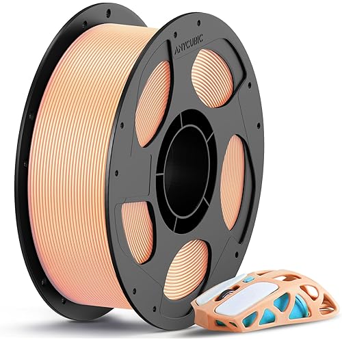 Anycubic PLA 3D Printer Filament, Intelligent PLA Filament Enhanced Smart Printing, 3D Printing PLA Filament 1.75mm Dimensional Accuracy +/- 0.02mm, 1KG Spool (2.2 lbs), Peach Pink