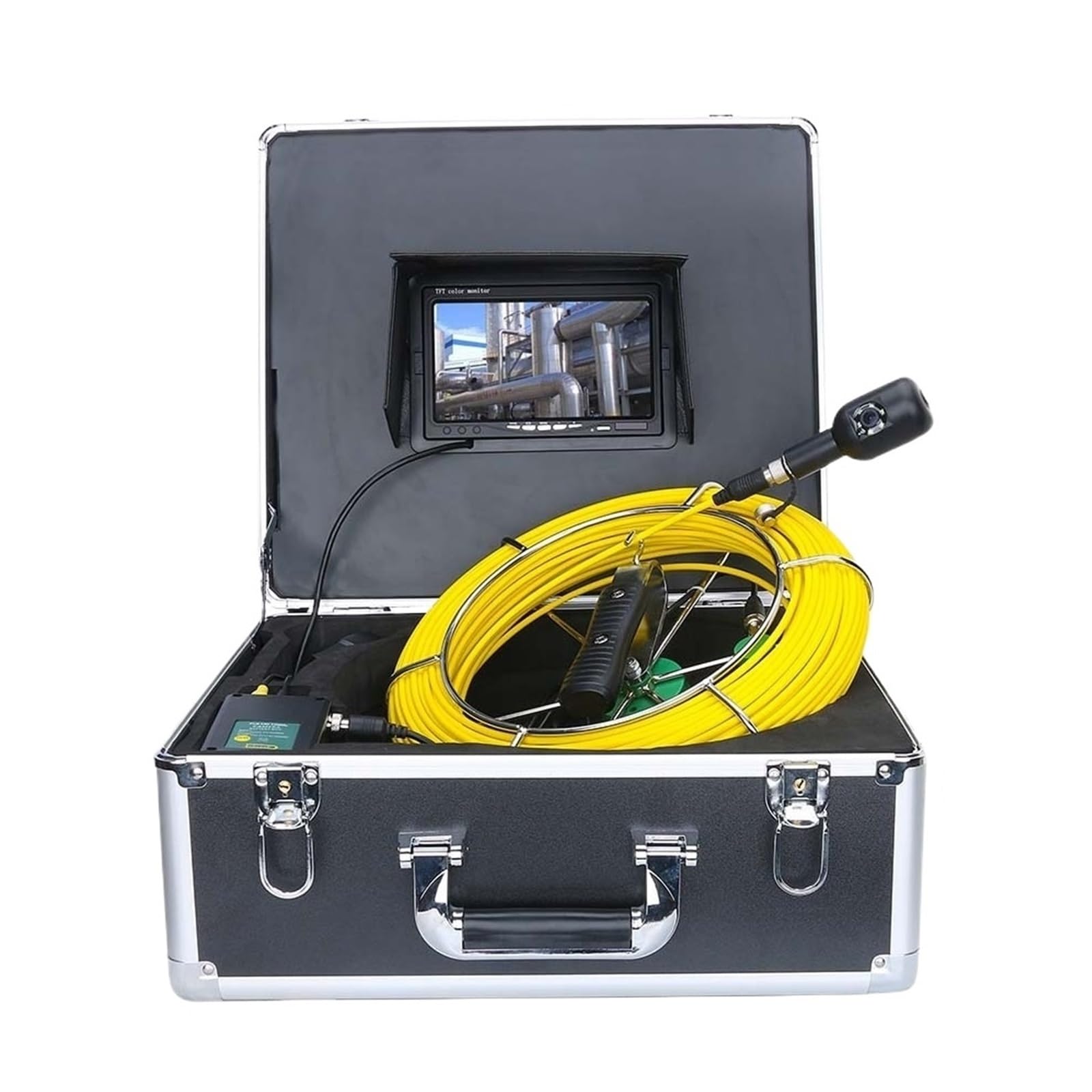 YNIYUJKL Drain Inspection Camera Dual Camera Lens Drain Sewer Pipeline Industrial 7Inch Display 30M/50M Cable 1080P Hd Endoscope Pipe Inspection Video Camera,One Color-30M