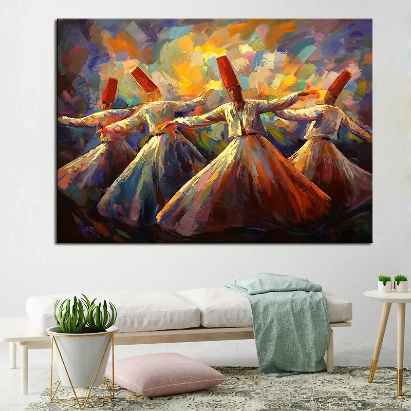 Peintures sur toile de danse ethnique pour salon élégant - 6