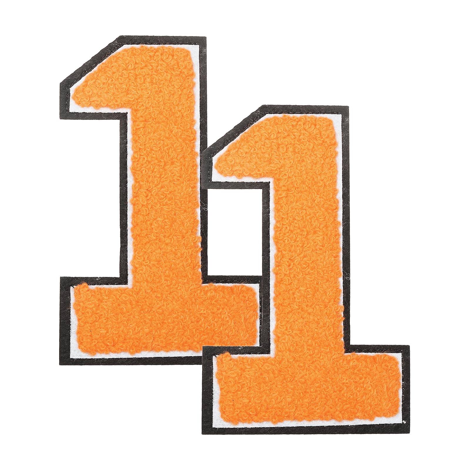 sourcing map 2 Pcs 4.7" Orange 1" Chenille Number Patches, Chenille Iron-on Number Patches for DIY Jackets Backpacks Hats Jeans Embroidered Applique 2026 Graduation Decor, Terry