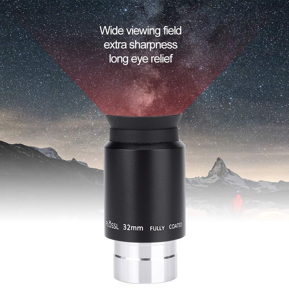 Oculaire Plossl 32 mm, oculaire d'objectif astronomique Plossl pour télescope multicouche avec filetage de filtre de 1,25 "