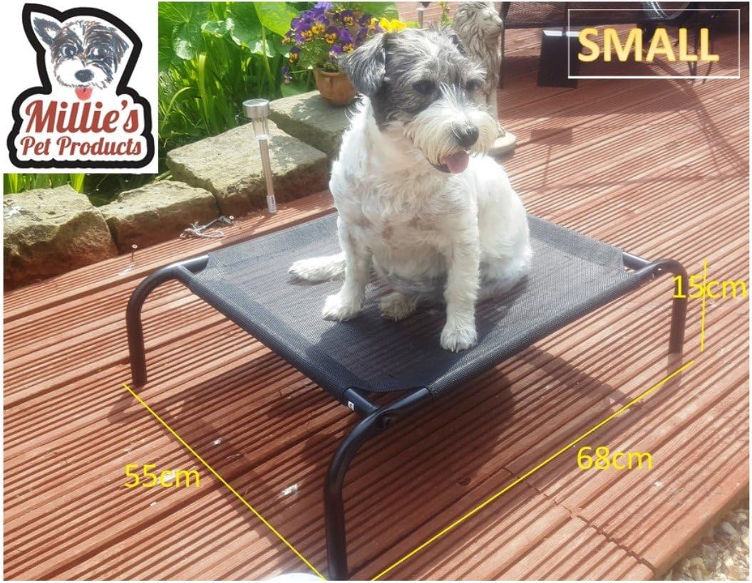 Miilies Pet Products Elevated Dog Bed Portable Waterproof Outdoor Raised Camping Pet Basket (SMALL)