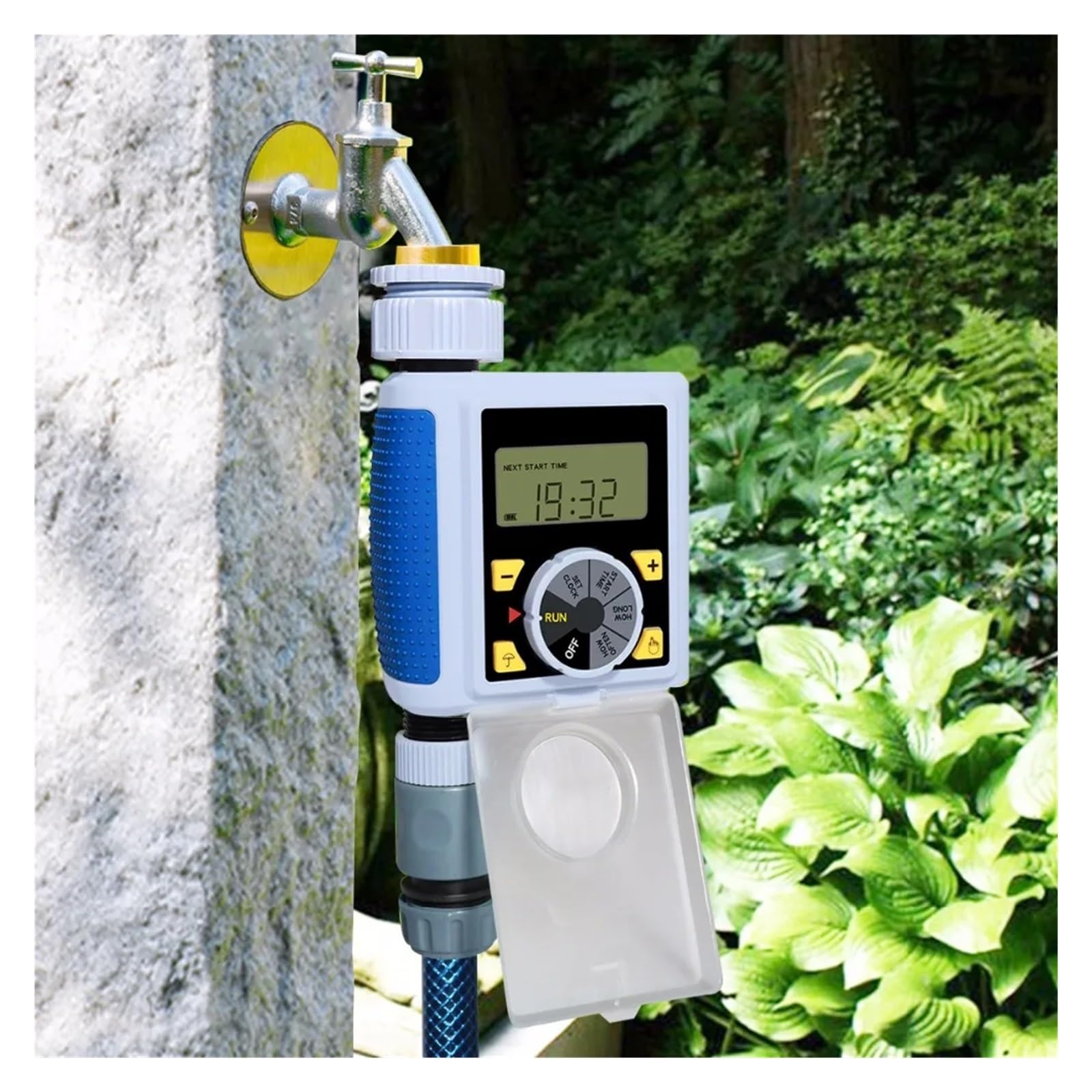 NURII Timer Automatico 'Acqua, Controller for l'irrigazione del Giardino, sensore Pioggia e sensore di umidità (Size : with Humidity Sensor)