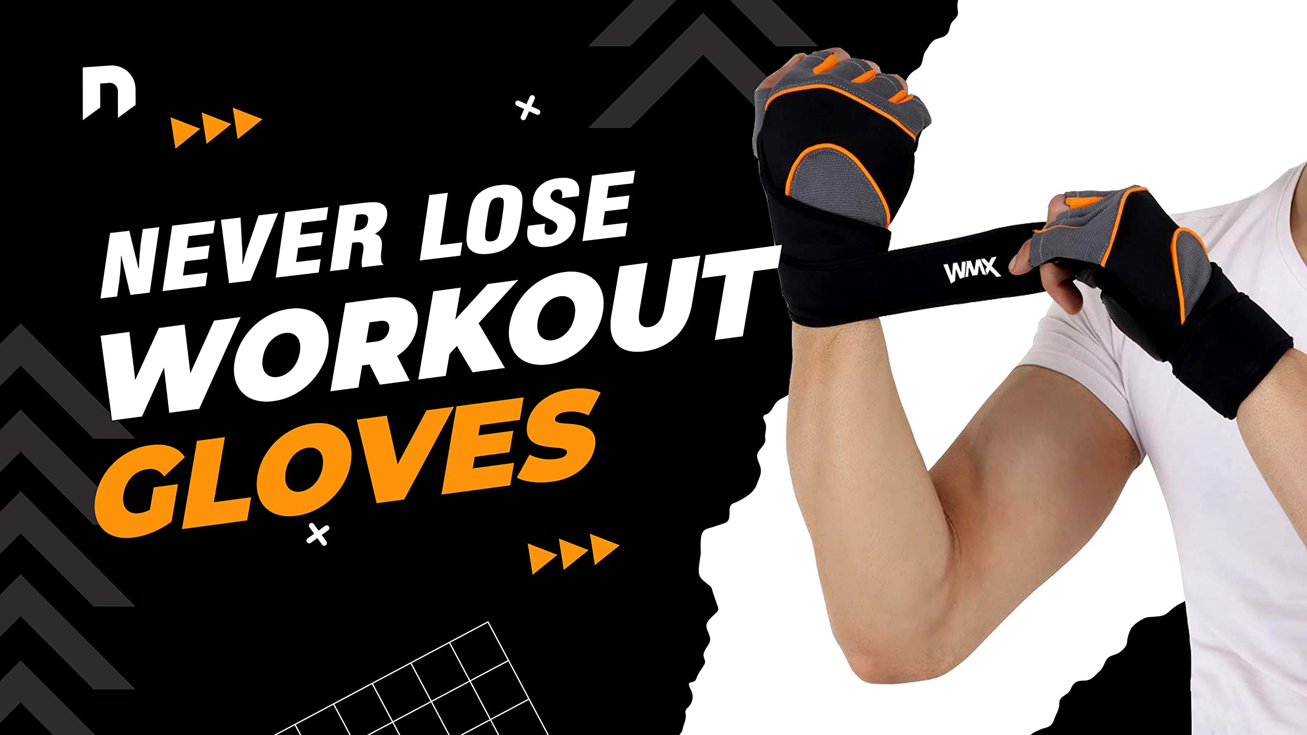 NEVER LOSE Workout Gloves for Crossfit Training, Exercise Gloves with Wrist Wrap Support, Weight Lifting Gloves, Gym for Women/Men (Black1, XL) 2