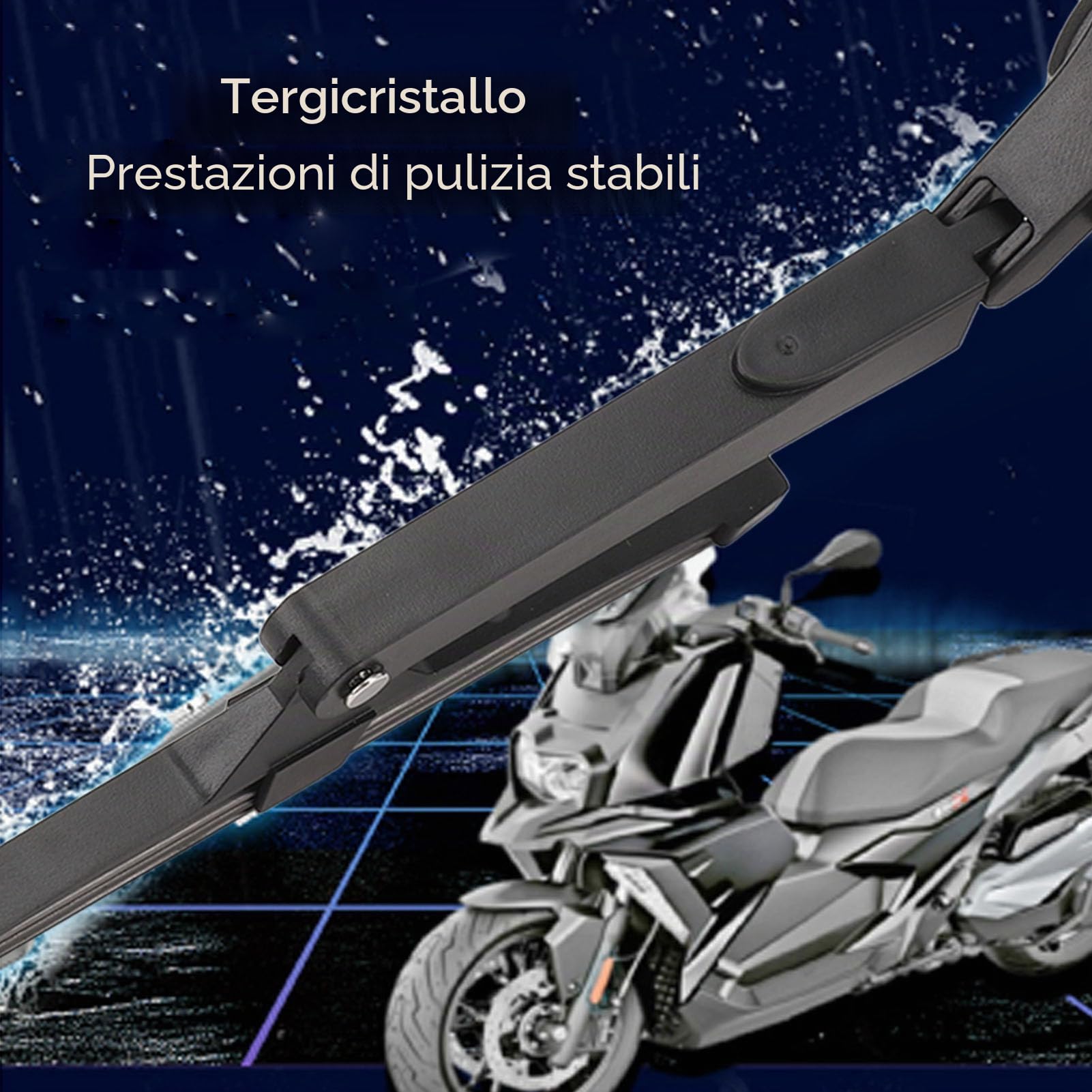 Tergicristallo Ricaricabile DC 5V per Motociclo Universale - Compatibile con Bici Elettrica