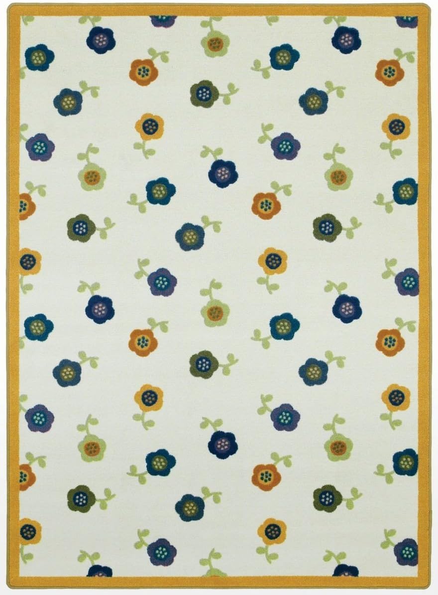 Just for Kids Awesome Blossom Bold Kids Rug Rug Size: Oval 5'4" x 7'8"