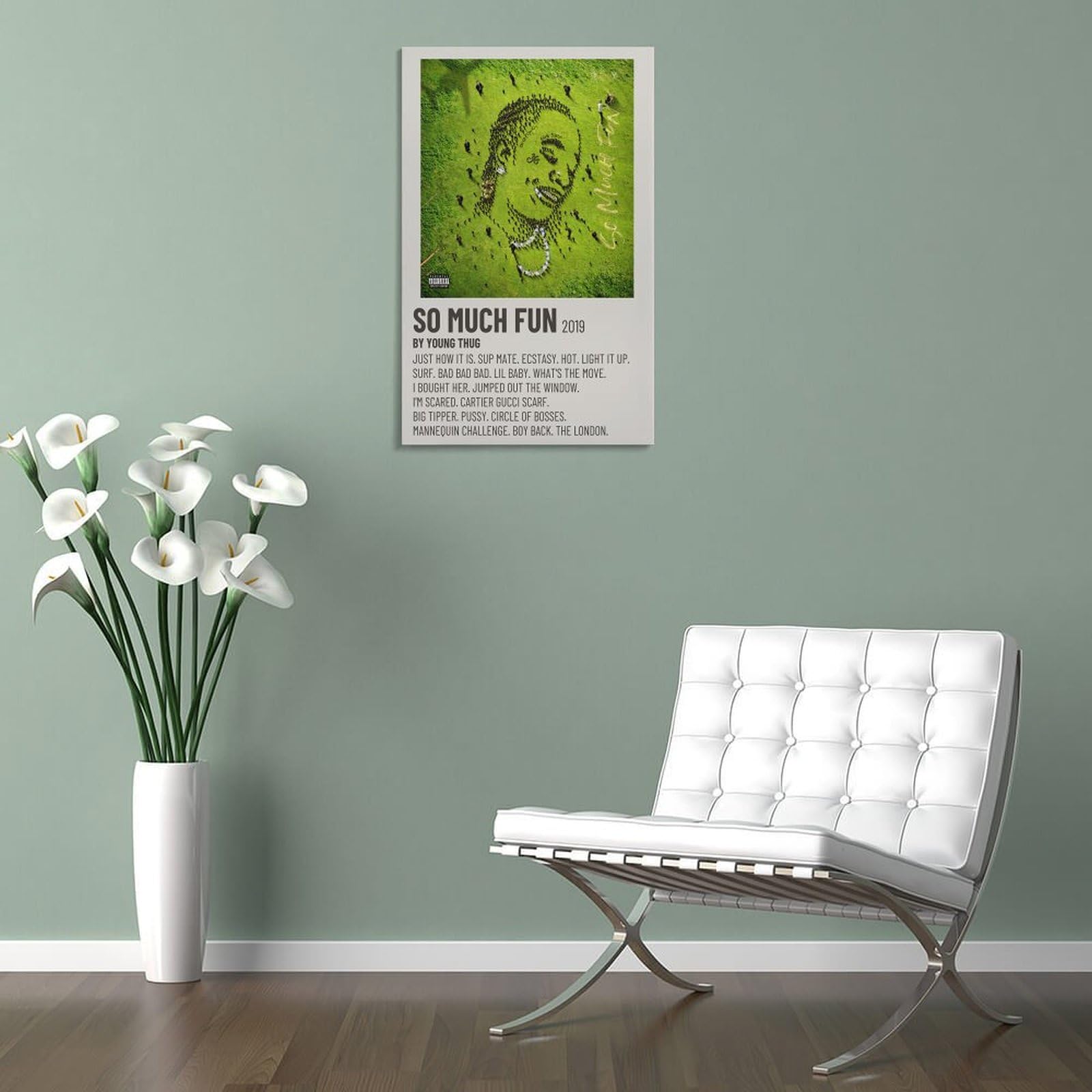 Amazon.com: ZANLIART YOUNG THUG SO MUCH FUN Album Cover Canvas