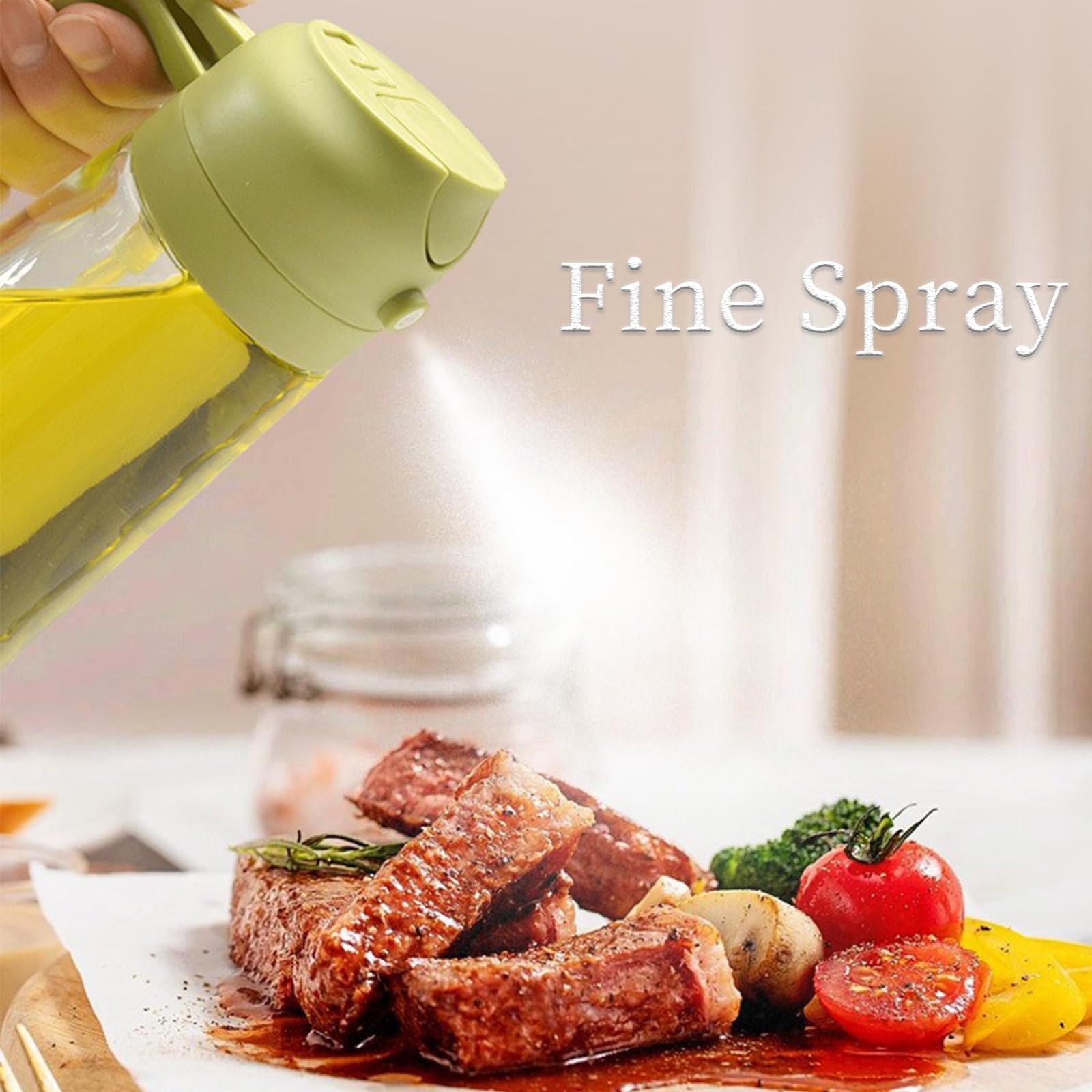 Spray Huile Cuisine Blendura 2 En 1 - 470ml Verre | Pulvérisateur Et Verseur | Pour Air Fryer, Salade, Cuisson