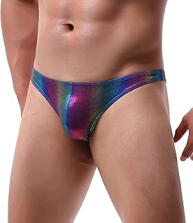 QWUVEDS Men's Underpants Briefs Waist Sexy Low Rainbow Men's Briefs Casual Breathable Briefs for Men Underwear Men Comic Underpants Boys Underpants Men Briefs