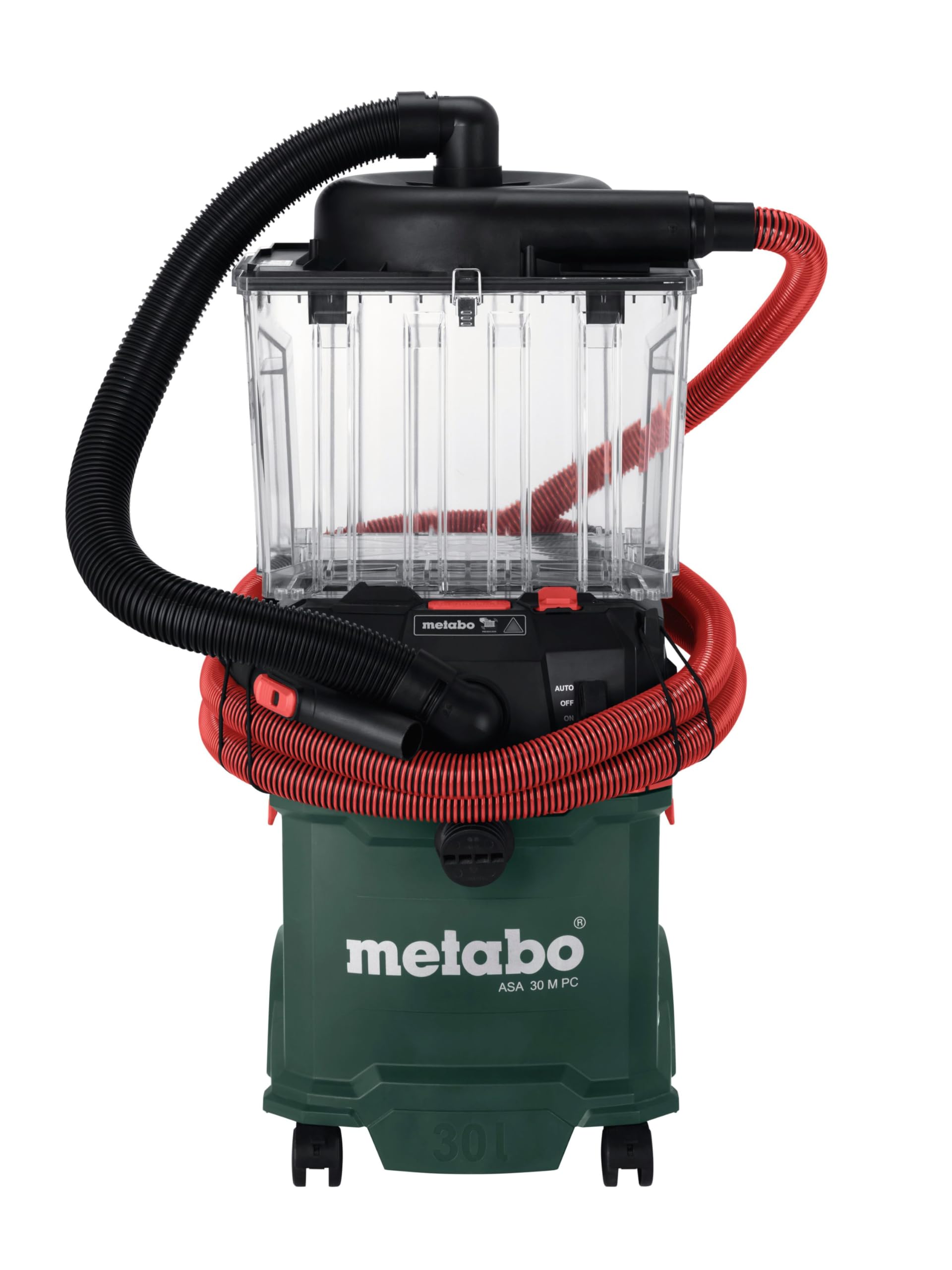 metabo Vorabscheider für Allessauger mit Zyklon-Technologie - 99% Abscheidegrad für Staub, Schmutz und Flüssigkeiten - Transparenter 25L Behälter, metaBOX-System, einfache Entleerung