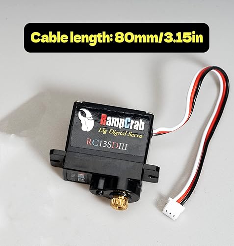 Miniatura 4 de RampCrab Servo de dirección RC con brazo servo para FMS FCX24 piezas de modelo de barco de coche RC piezas mejoradas para RC Crwaler escala 124