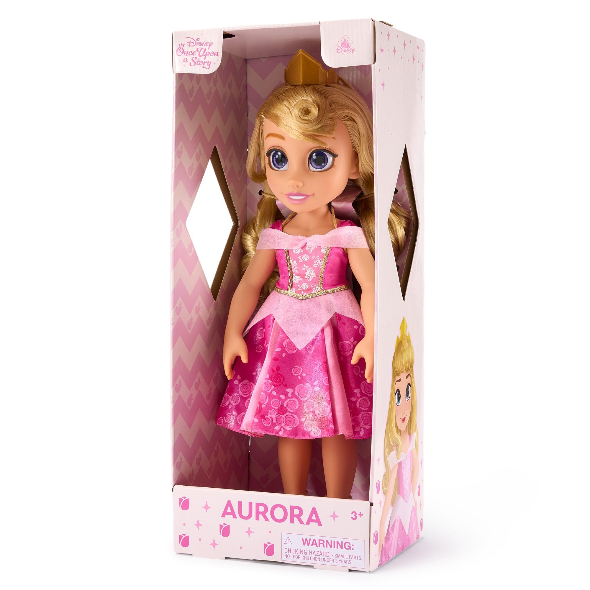 Disney Store Official Poupée Aurore avec Mini Brosse à Cheveux, La Belle au Bois Dormant, 40,​5 cm/​16", Collection Once Upon a Story, à partir de 3 Ans