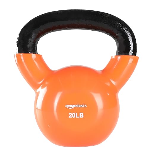 MockWares Basics Vinyl Coated Cast Iron Kettlebell, 20 lb