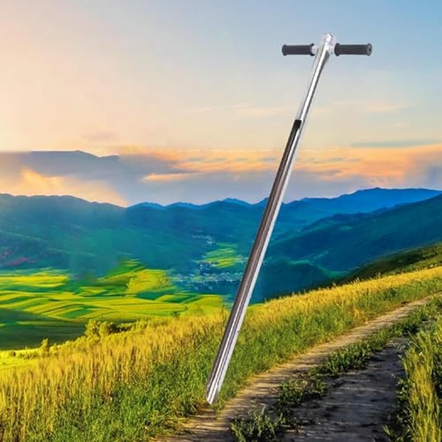 Stainless Steel Grain and Soil Sampling Probe with 90° Rotation Handle for Efficient Garden, Lawn, and Farm Testing