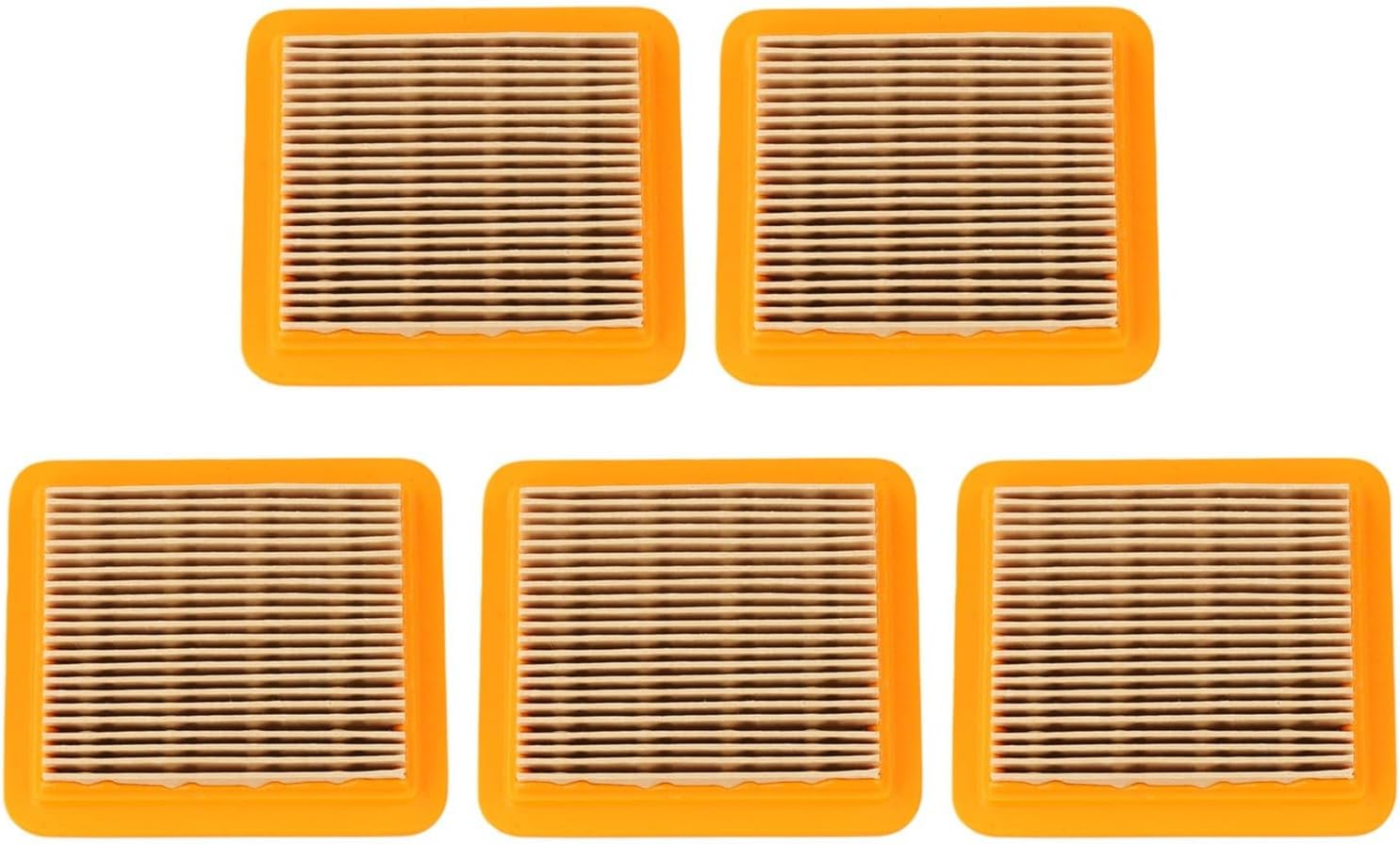 5 Pack Filter GX50 47.9CC 4- Engine, Replacement 80x70x20mm, Lawn Mower Accessories Yellow