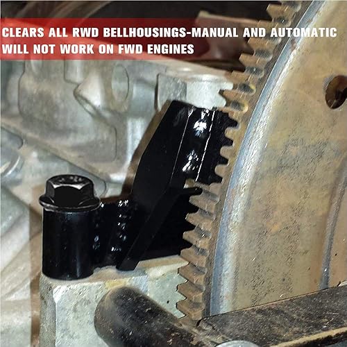 Miniatura 3 de Chelhead LS - Herramienta de bloqueo para volante de acero, de óxido negro, soporte de bloqueo flexible compatible con el motor Chevy LS 1 2 3 LSX