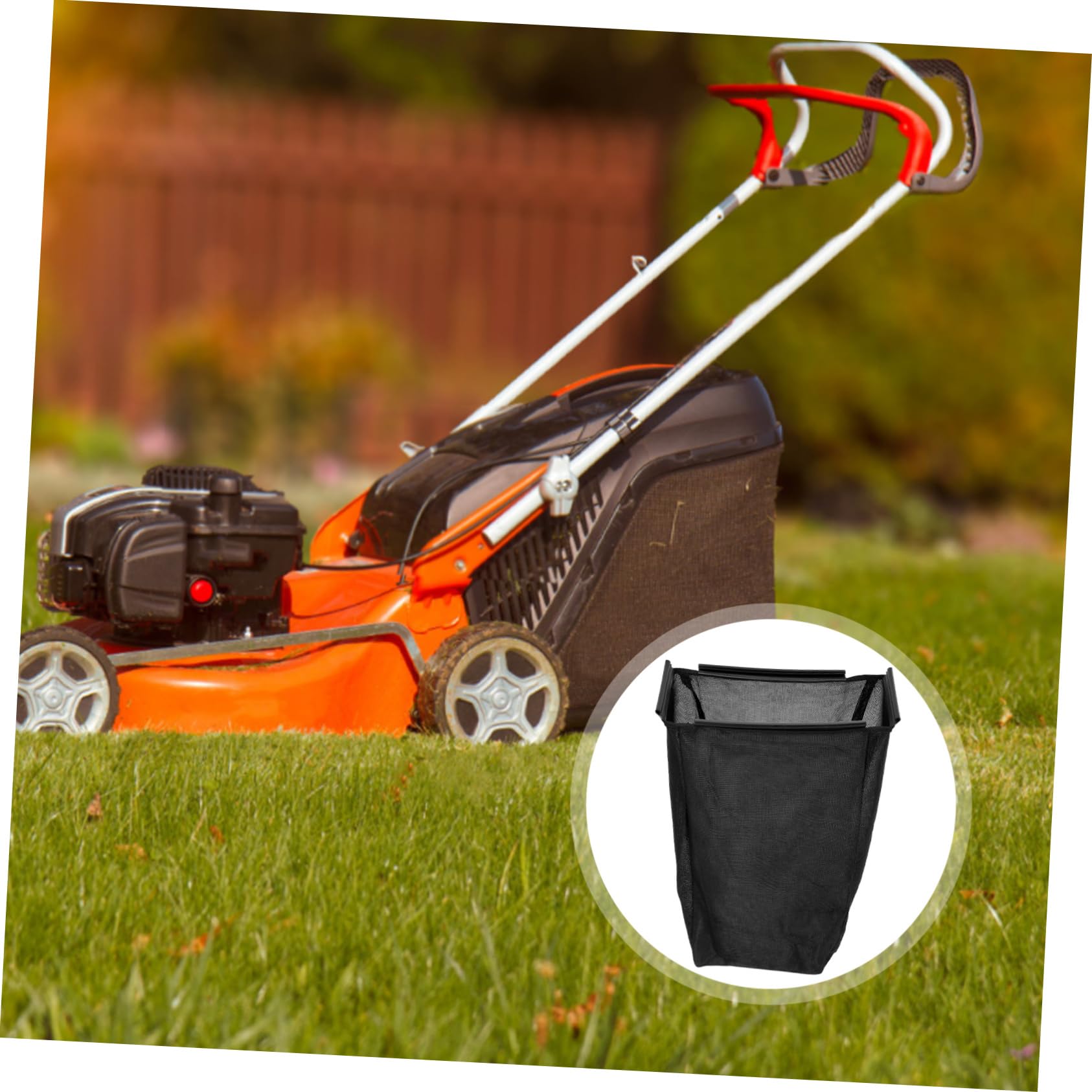 ibasenice Sacco per Erba in Nylon Nero Resistente e Versatile per Rasaerba, per Raccolta Foglie in Giardino e Cortile, Ricambio Pratico e Durevole