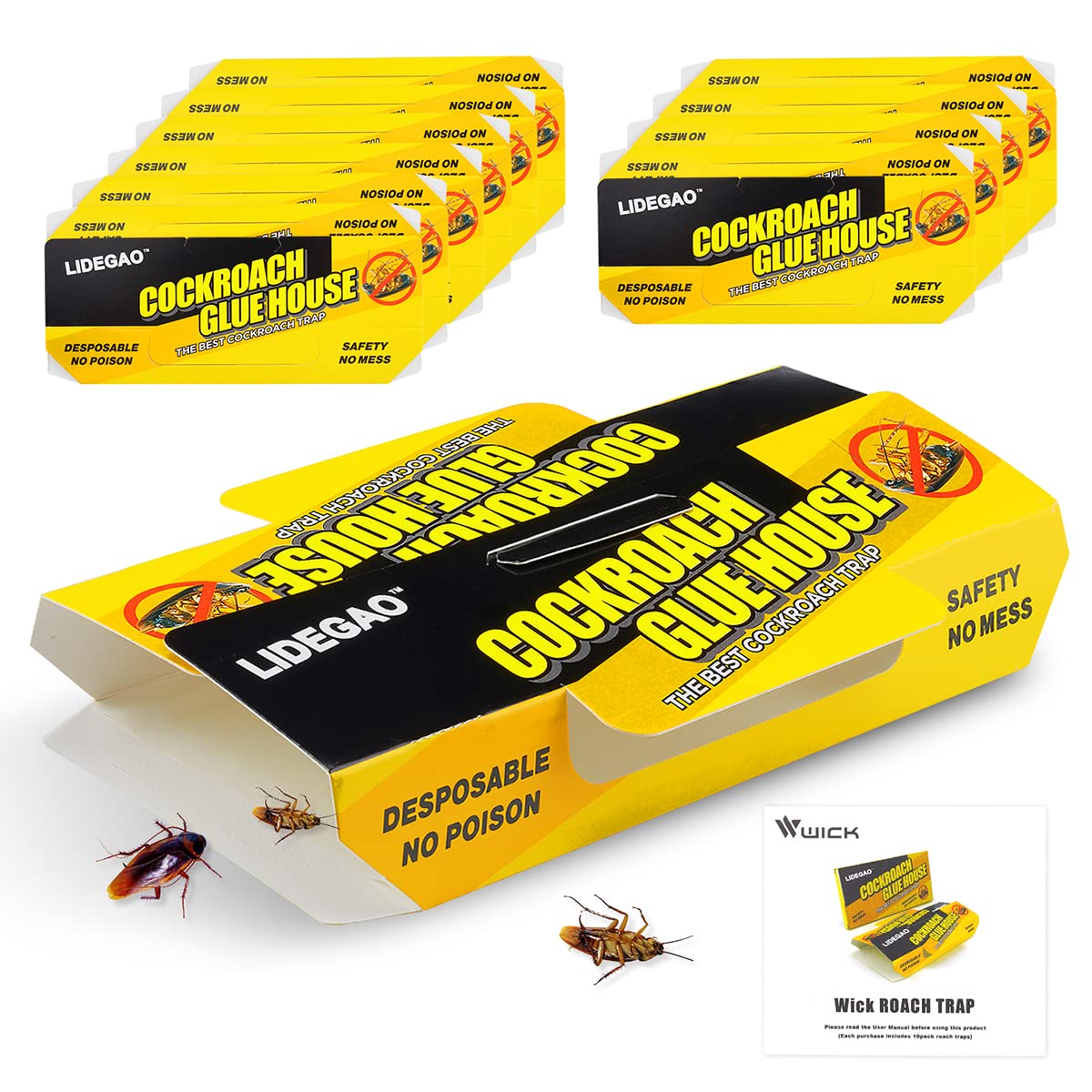 Buy Roach Killer 10pack Glue Roach Traps Cockroach Killer Indoor Home