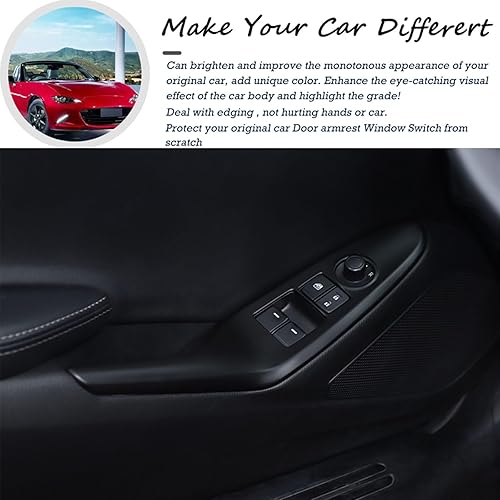 Miniatura 5 de Compatible con Mazda MX-5 ND Miata 2016 2017 2018 2019 2020 2021 2022 2023 automóvil ABS 4 piezas para puertas delanteras y traseras, aspecto